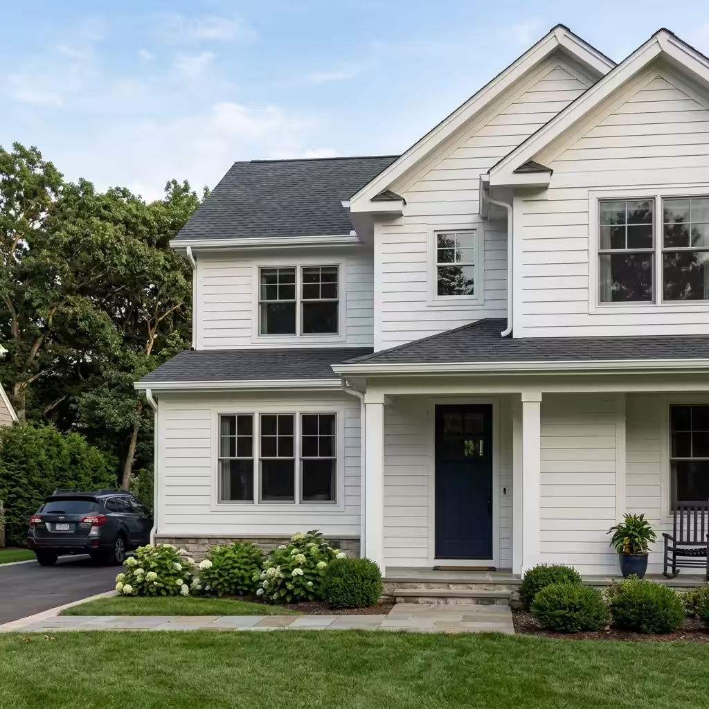 Horizontal lap siding on a home